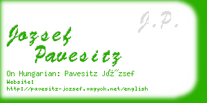 jozsef pavesitz business card